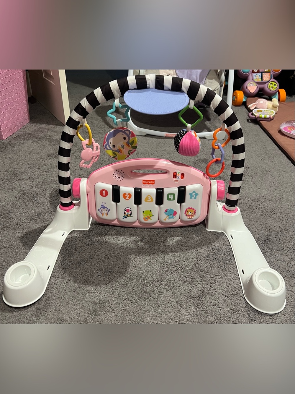Fisher-Price Glow and Grow Kick & Play Piano Gym, Musical Learning Toy